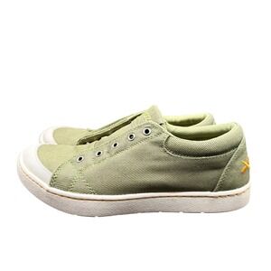 MOZO The Maven Women's Olive Green Canvas Slip On Sneakers Sz 7 cottagecore twe